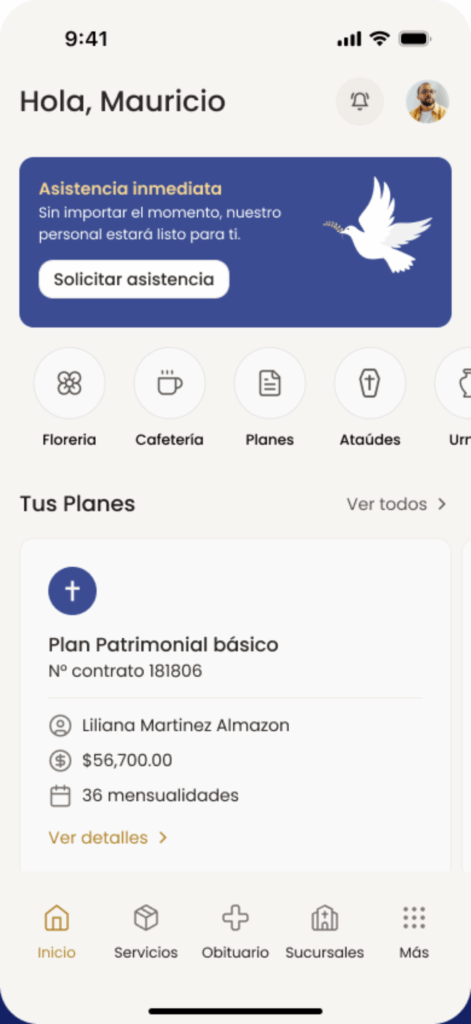 app funeraria SOFI en Crossing World Group